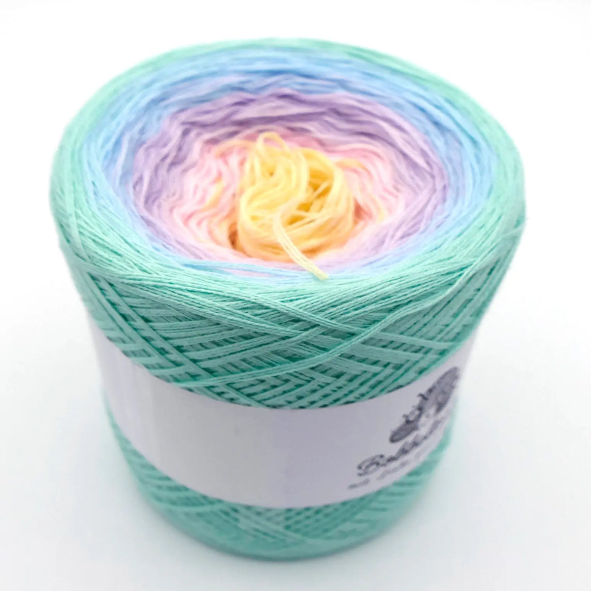 Bobbel Farbverlaufsgarn Pastell Regenbogen Bobbeltastic