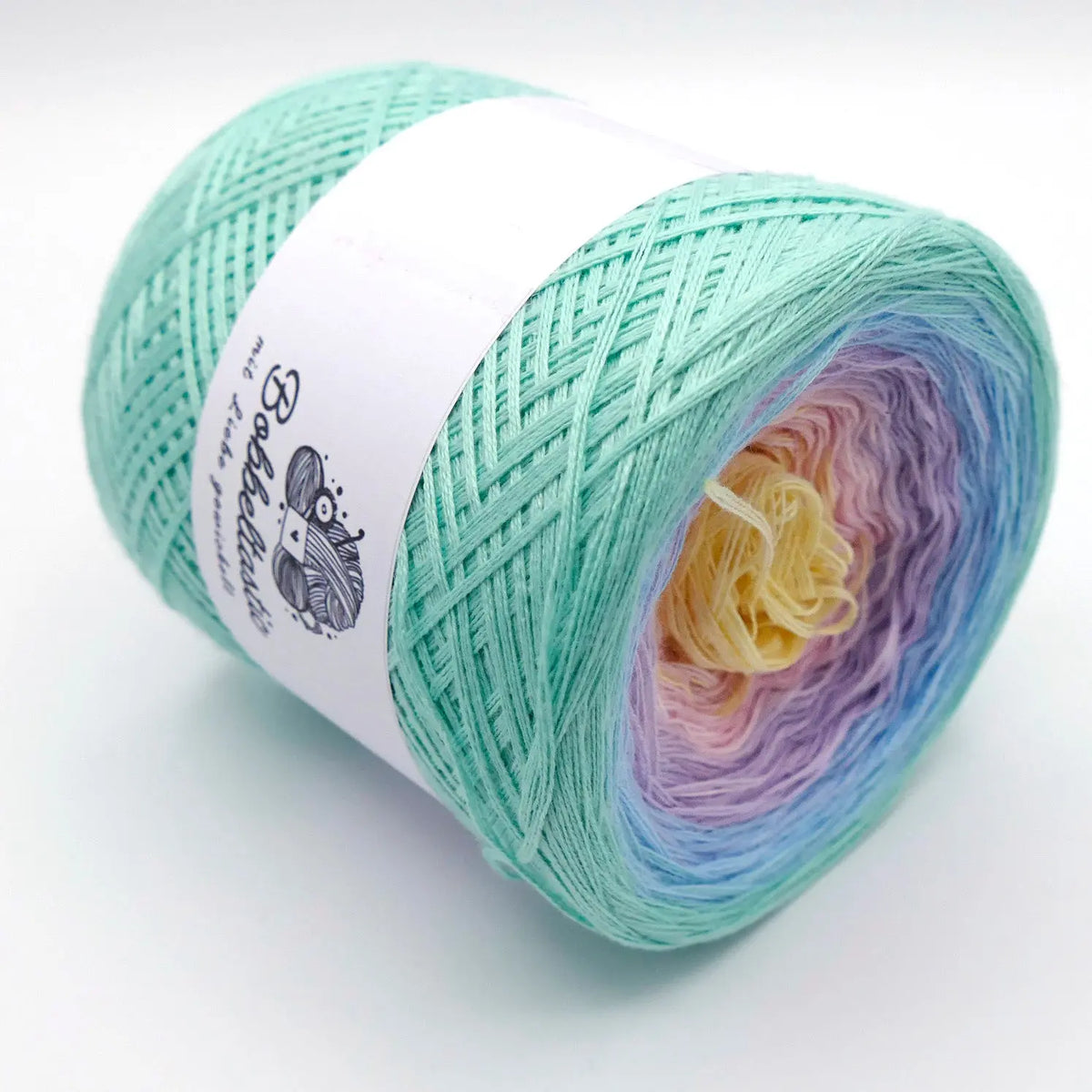 Bobbel Farbverlaufsgarn Pastell Regenbogen Bobbeltastic