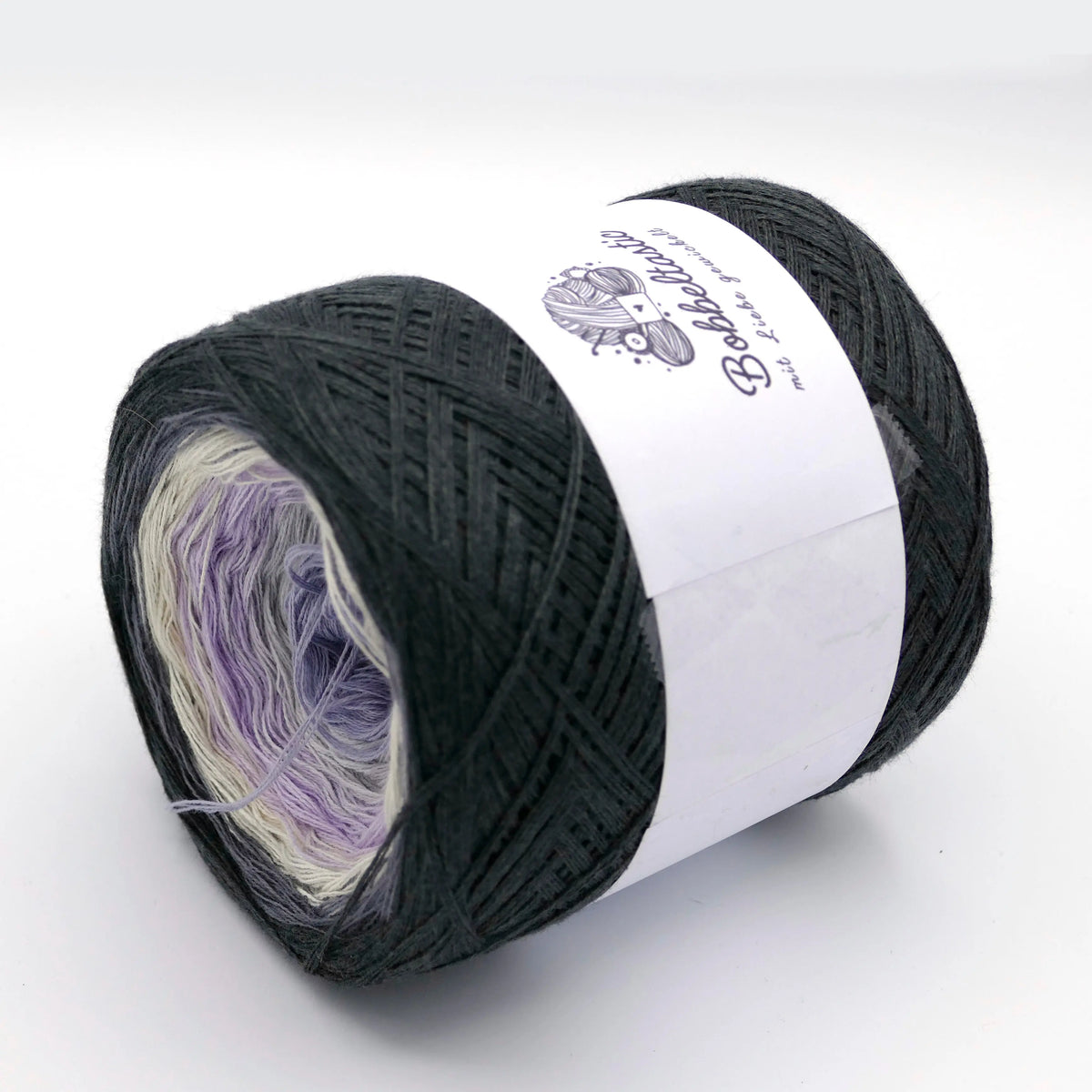 Bobbel Farbverlaufsgarn Lavendelgrau Bobbeltastic
