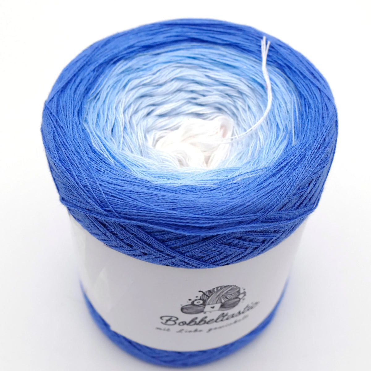 Bobbel Farbverlaufsgarn Ombre Hellblau Bobbeltastic