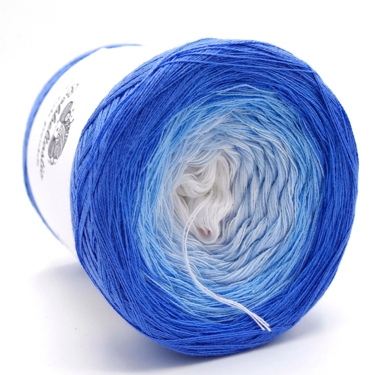 Bobbel Farbverlaufsgarn Ombre Hellblau Bobbeltastic