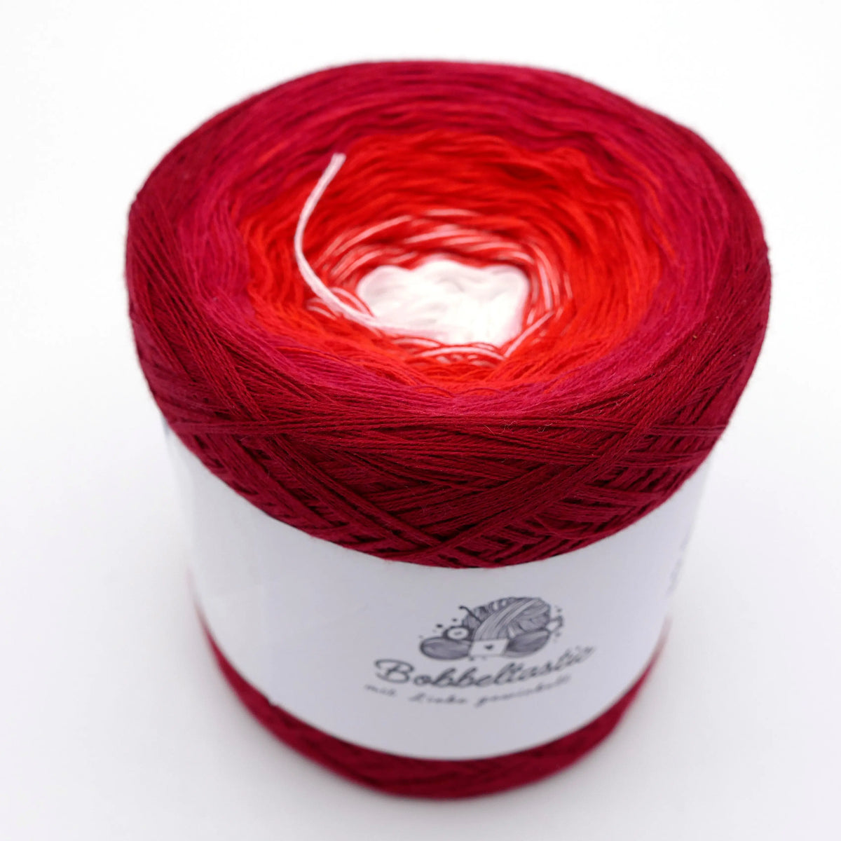 Bobbel Farbverlaufsgarn Ombre Rot Bobbeltastic
