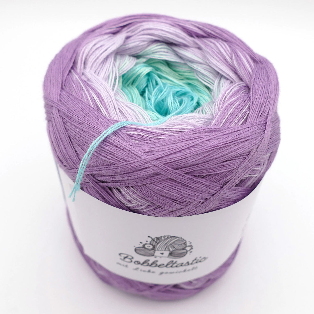 Bobbel Farbverlaufsgarn Lavendel Minze Bobbeltastic