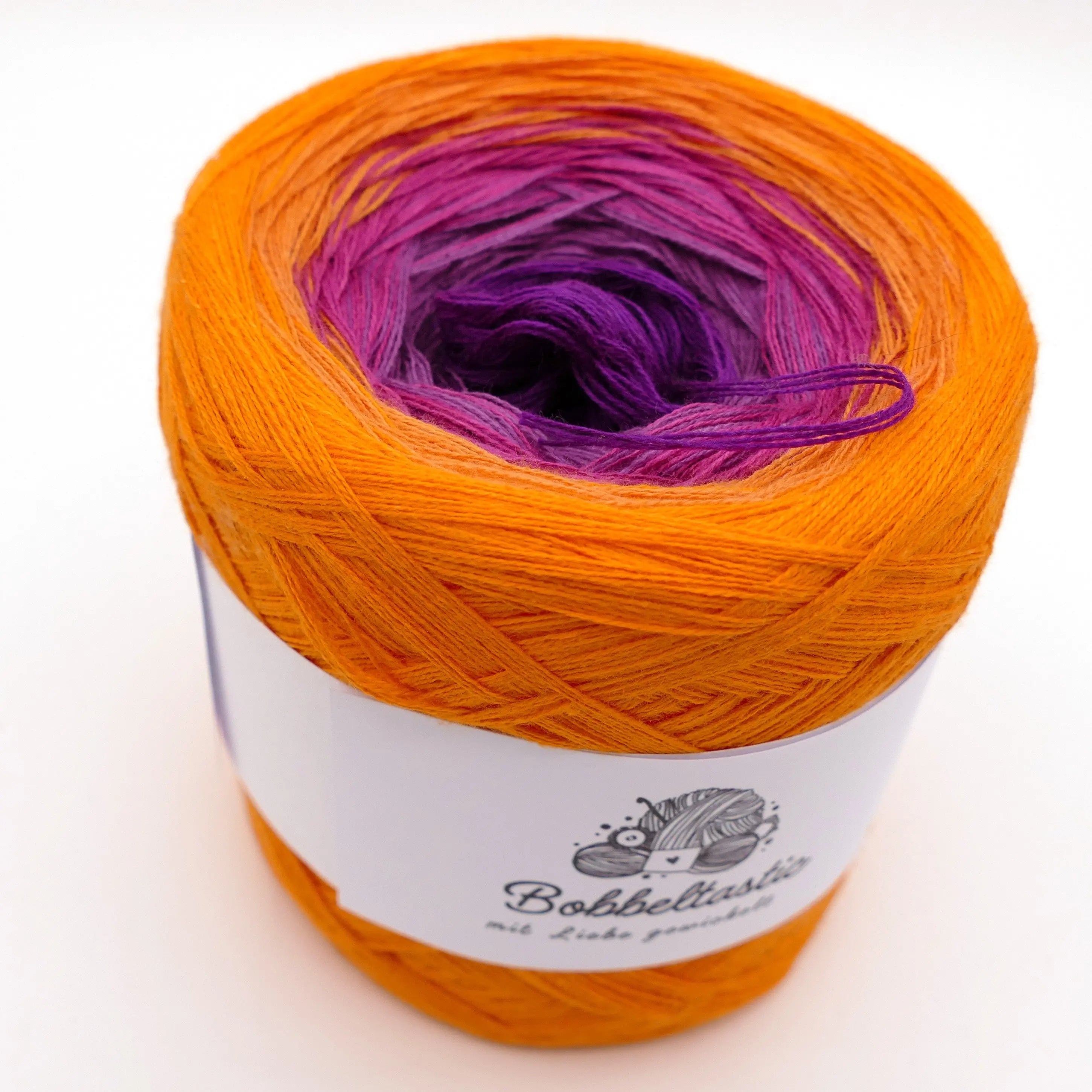 Bobbel Farbverlaufsgarn Veilchen Mango Bobbeltastic