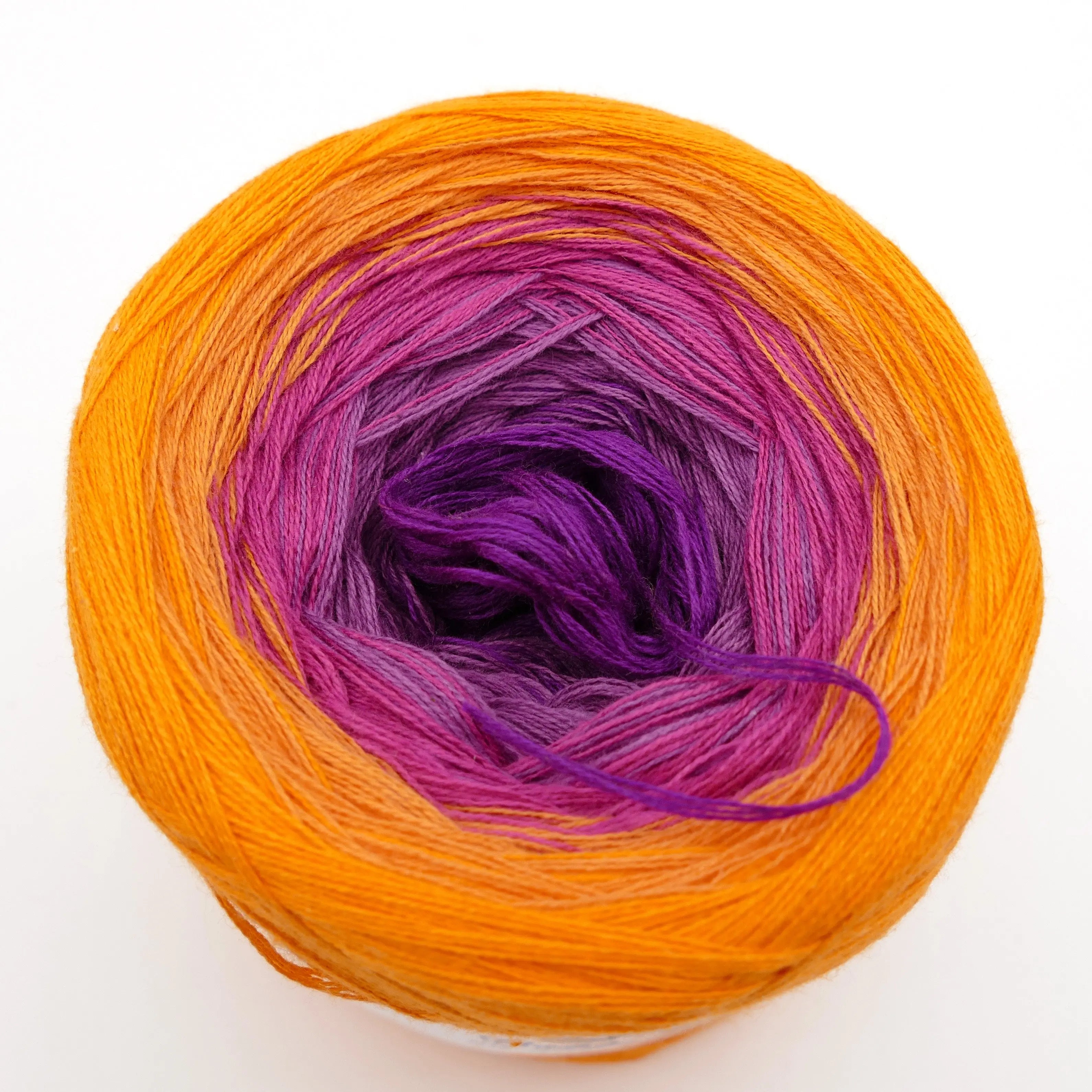 Bobbel Farbverlaufsgarn Veilchen Mango Bobbeltastic