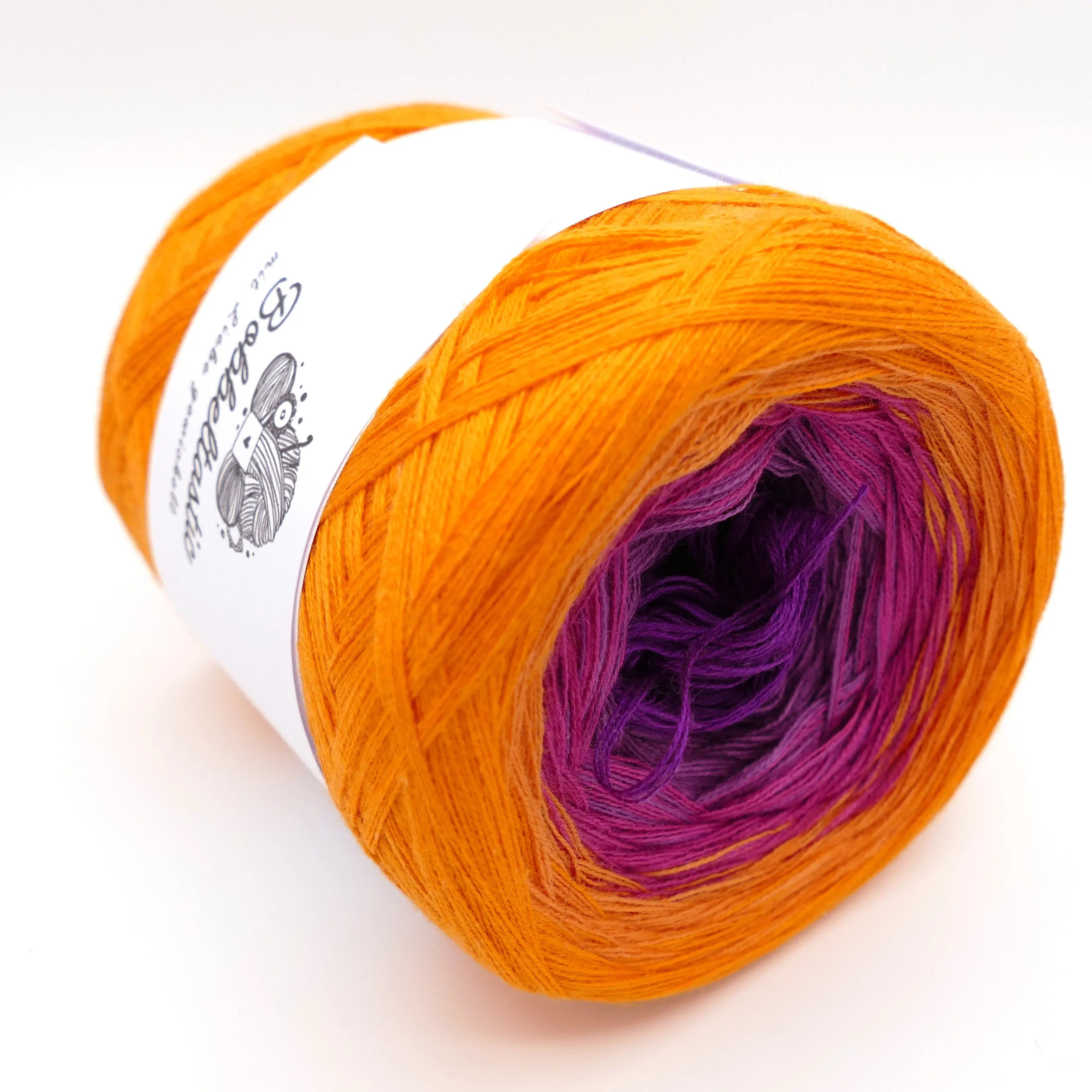 Bobbel Farbverlaufsgarn Veilchen Mango Bobbeltastic