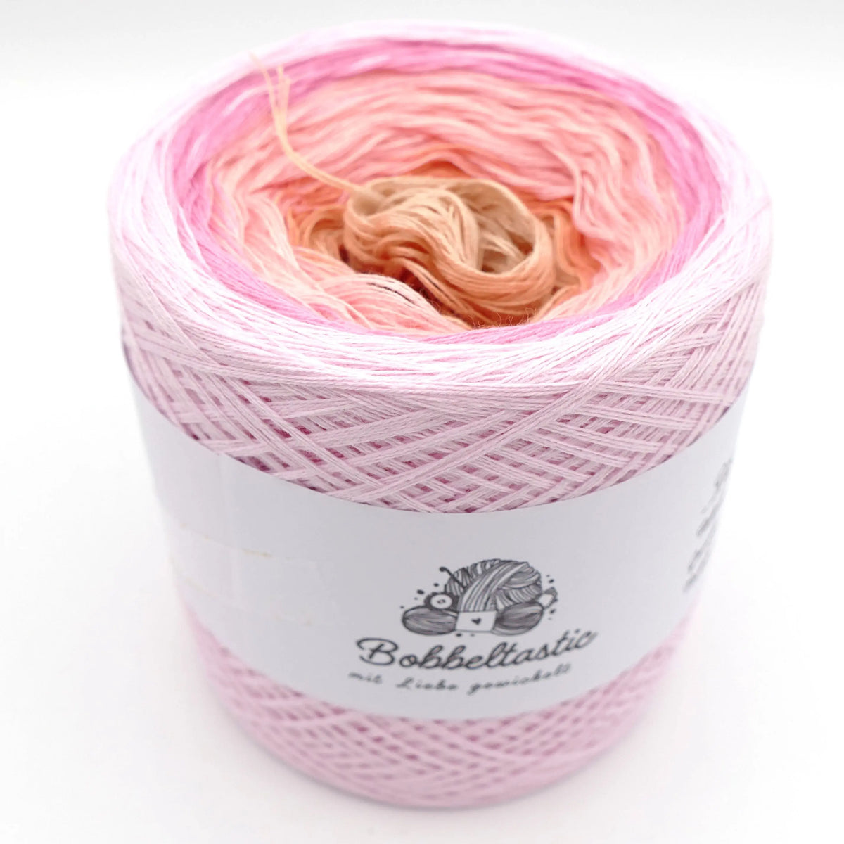 Bobbel Farbverlaufsgarn Rosy Quarz Bobbeltastic