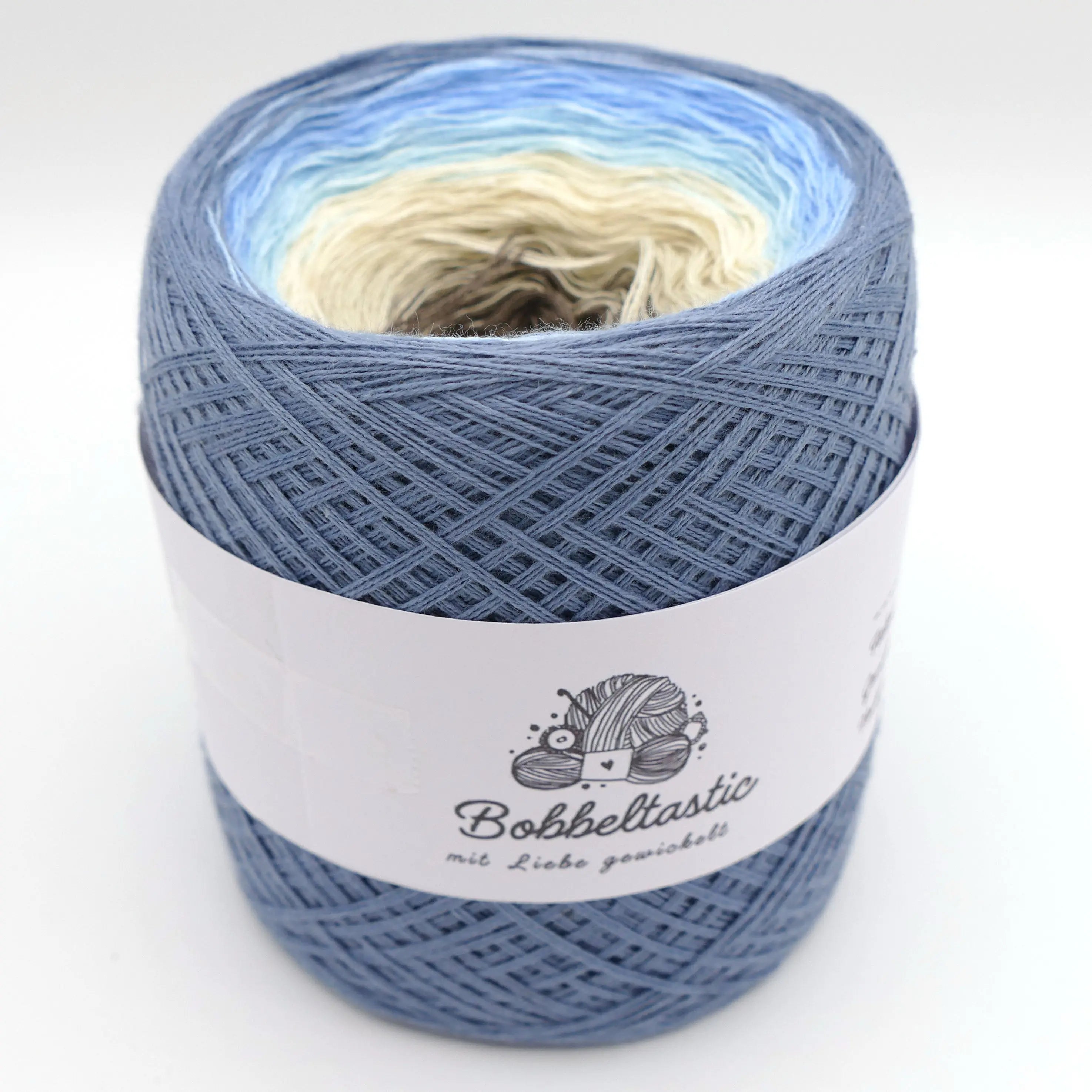 Bobbel Farbverlaufsgarn Taublue Bobbeltastic