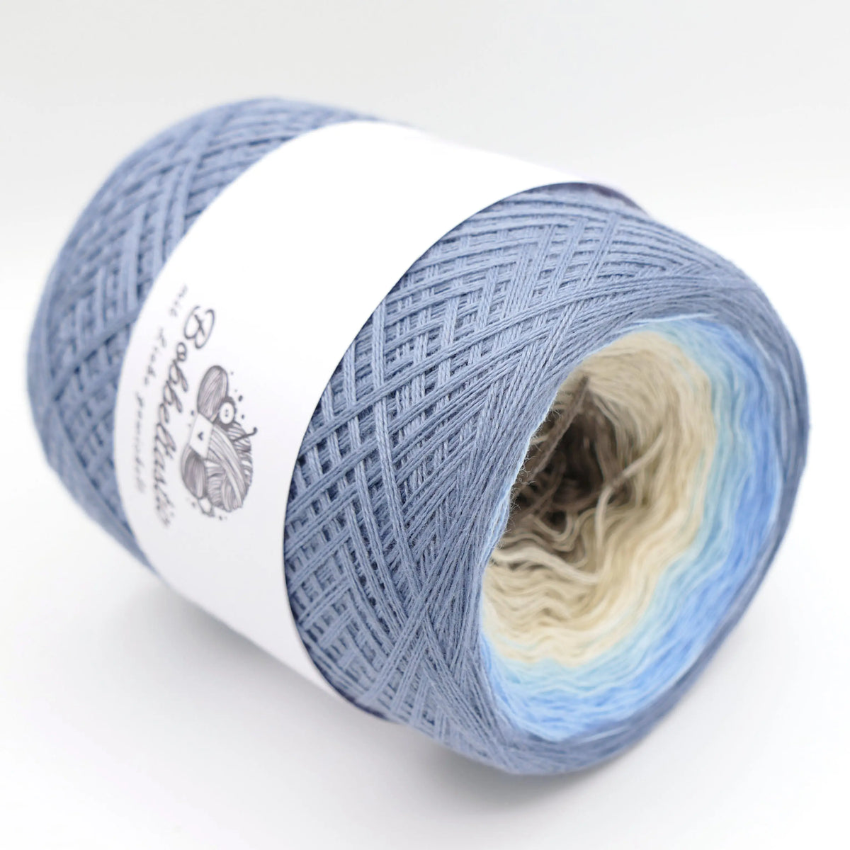Bobbel Farbverlaufsgarn Taublue Bobbeltastic