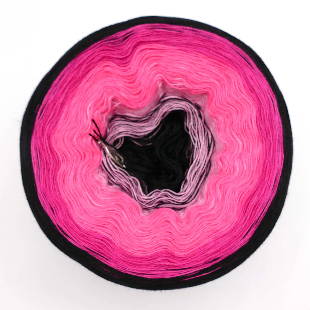 Bobbel Farbverlaufsgarn Black Pink Beauty Bobbeltastic