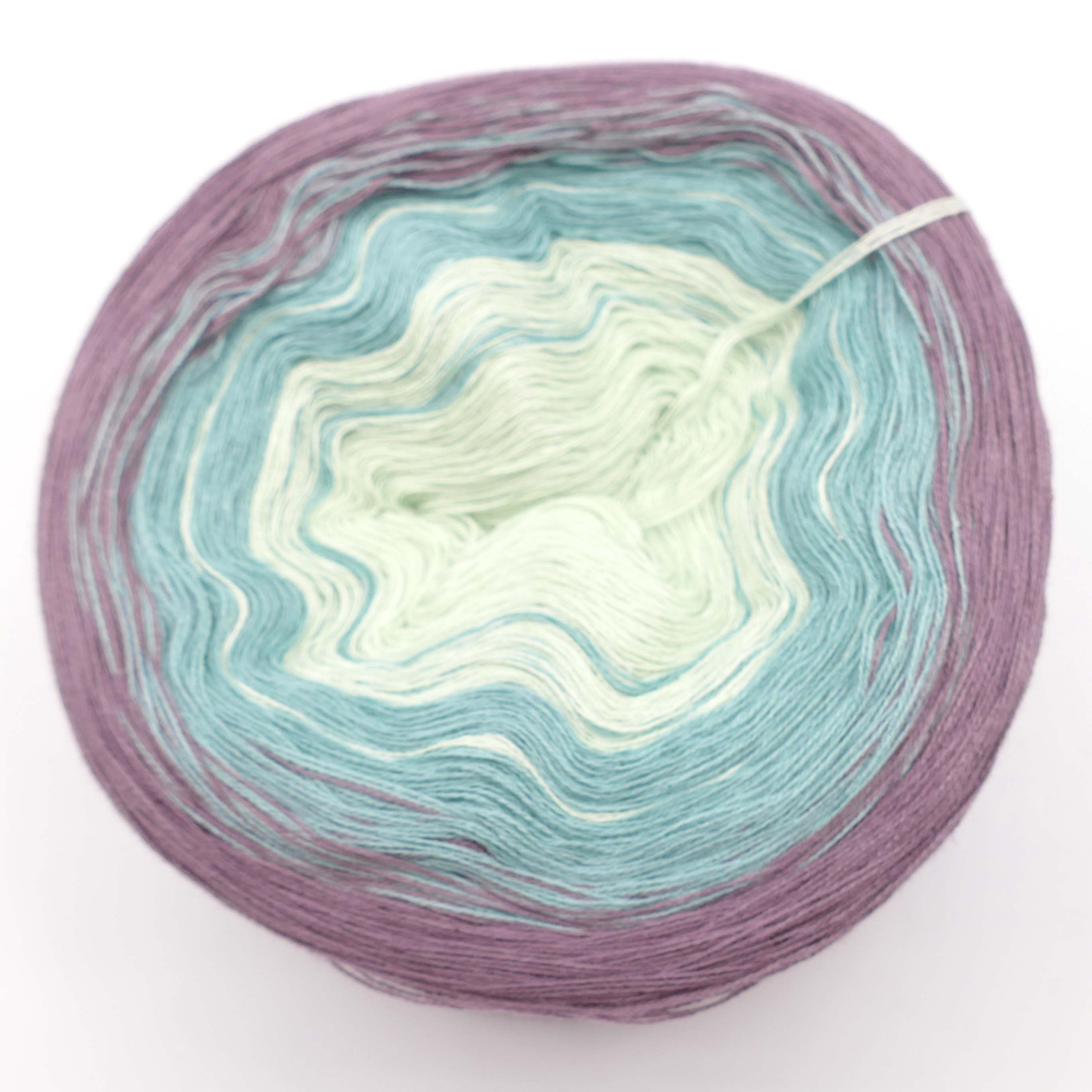 Bobbel Farbverlaufsgarn grün violetter Traum