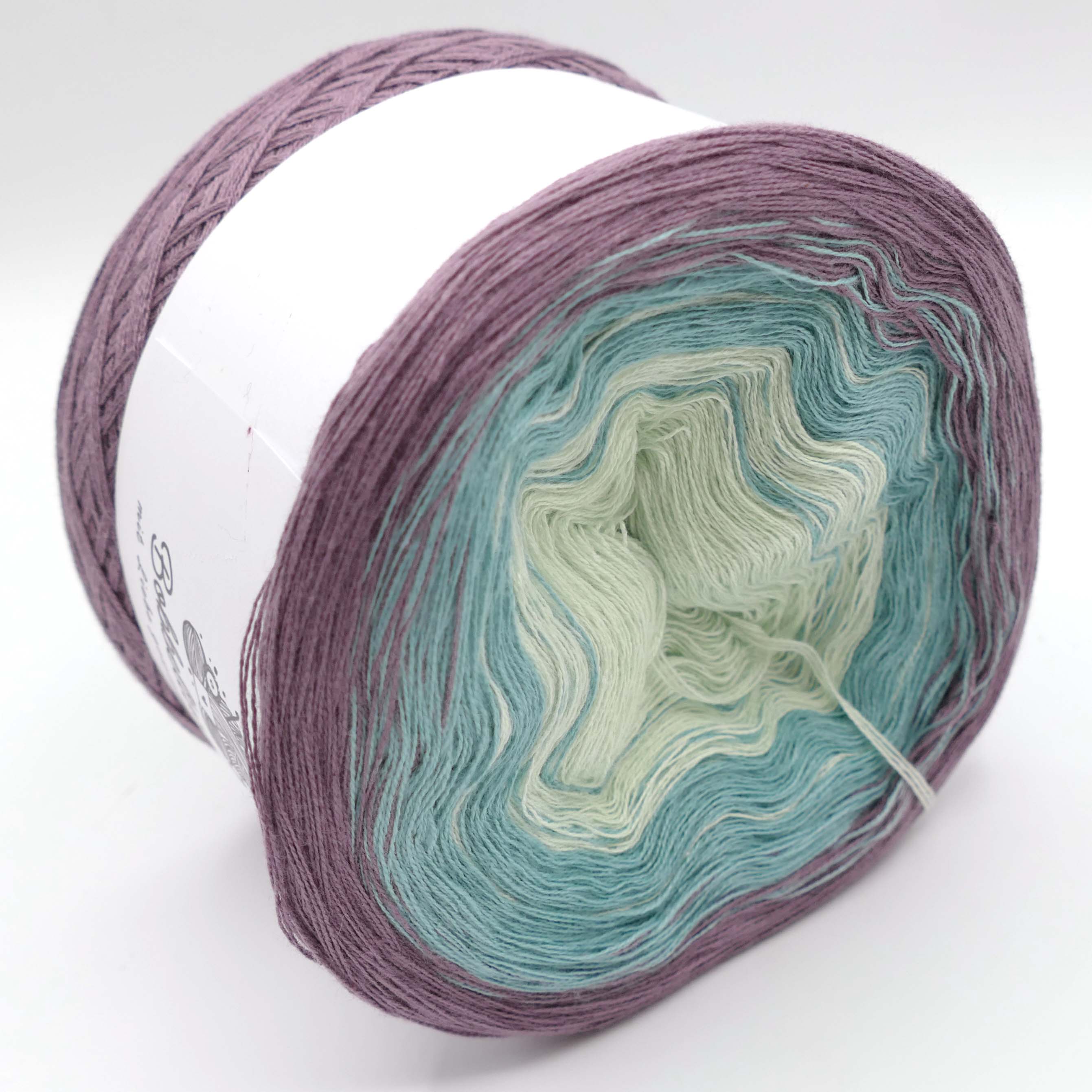 Bobbel Farbverlaufsgarn grün violetter Traum
