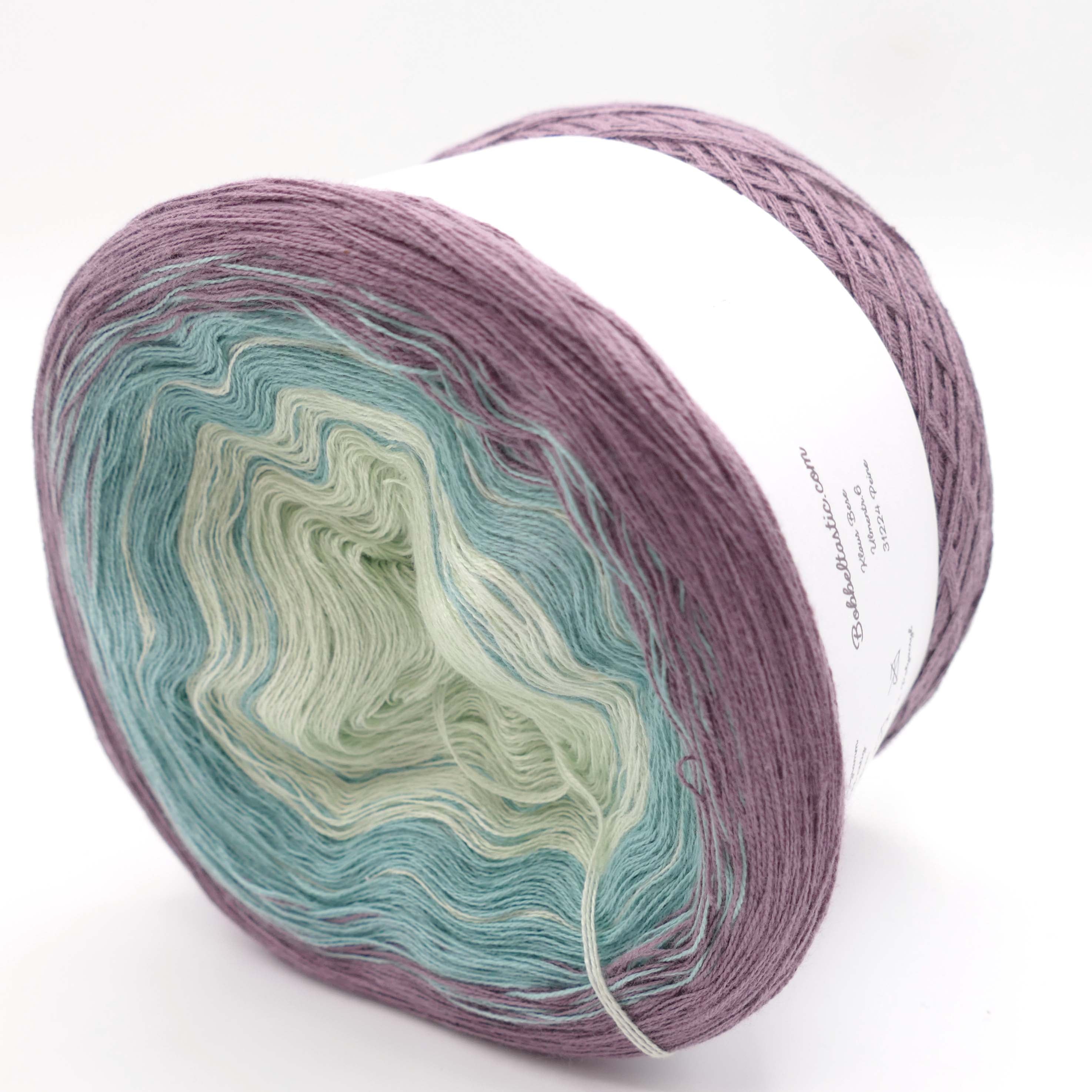 Bobbel Farbverlaufsgarn grün violetter Traum