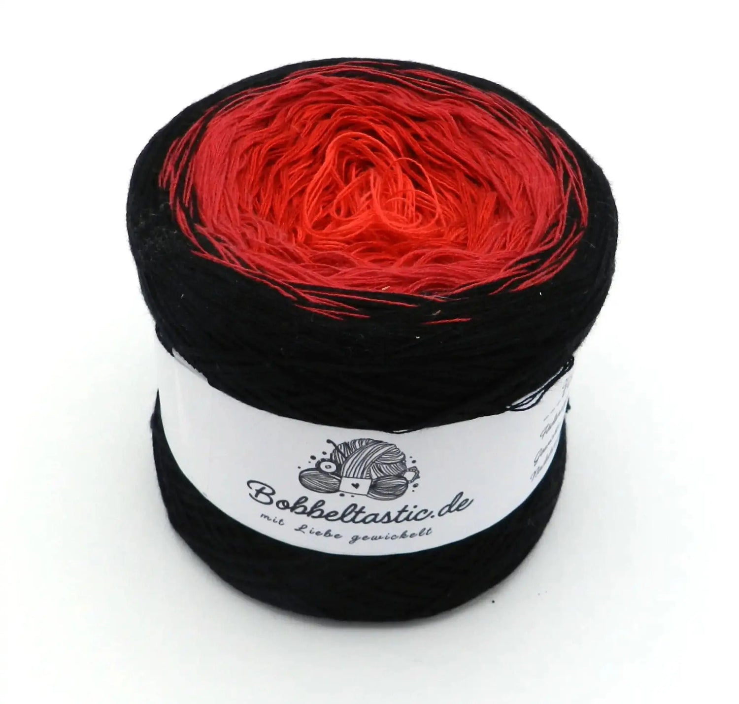 Bobbel Farbverlaufsgarn feurige Lady 3-fädig 1,30Eur/100M Wolle Garn Bobbeltastic