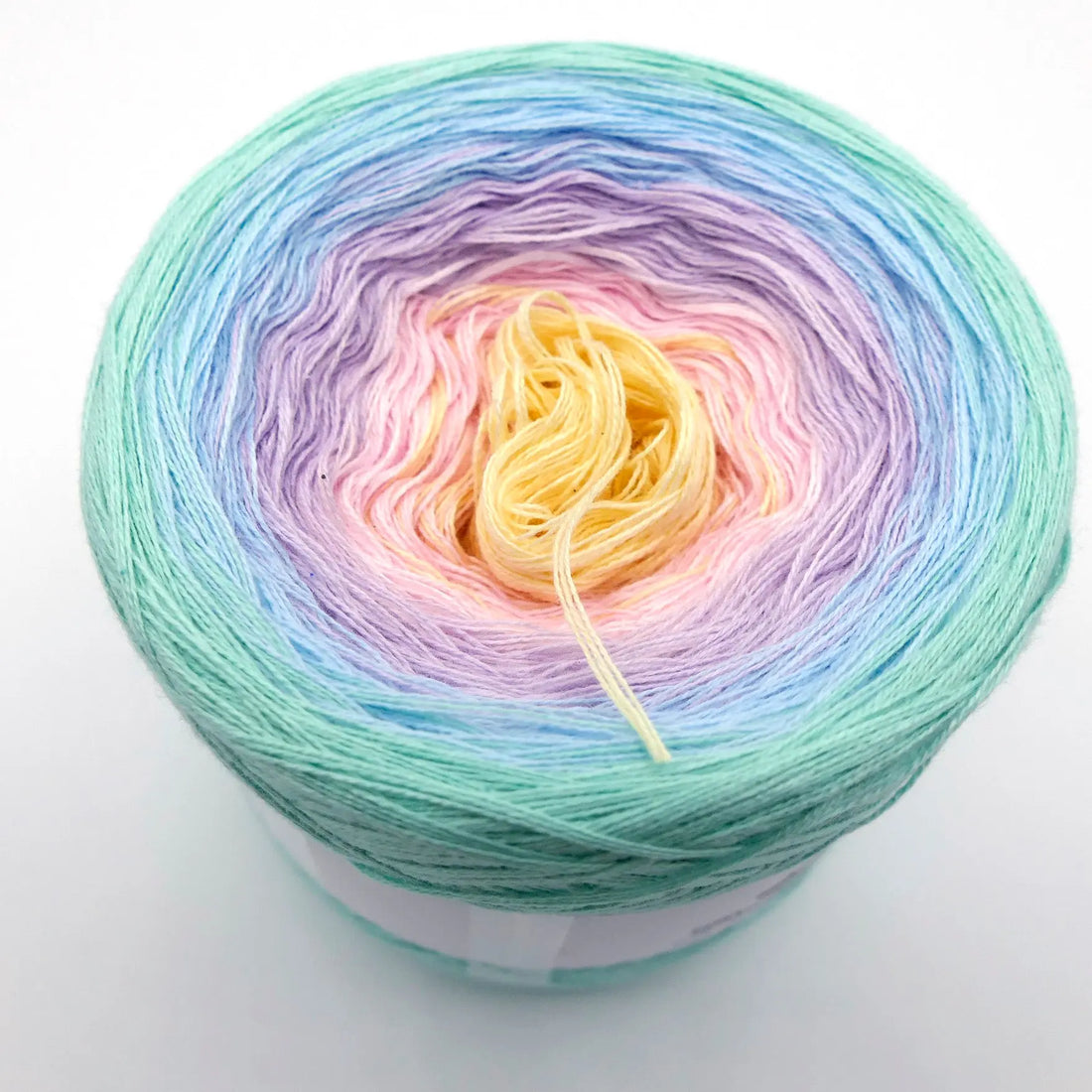 Bobbel Farbverlaufsgarn Pastell Regenbogen Bobbeltastic