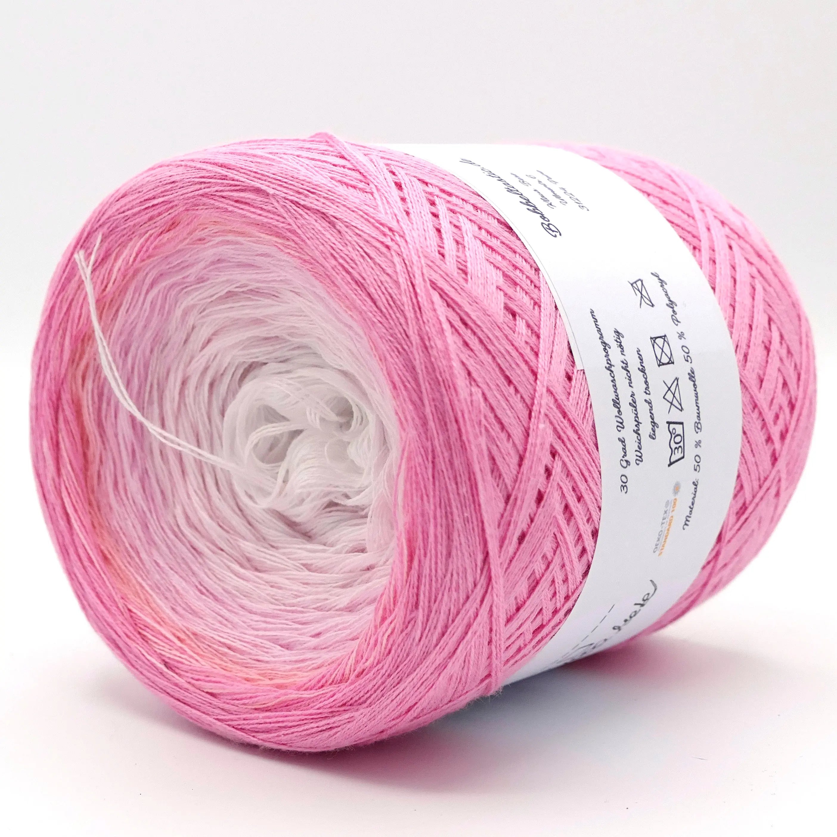 Bobbel Farbverlaufsgarn Ombre Rosa Bobbeltastic