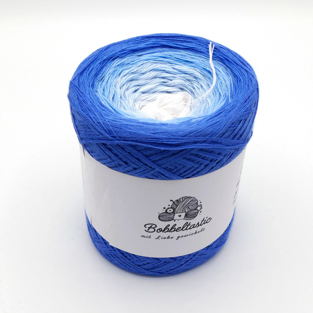 Bobbel Farbverlaufsgarn Ombre Hellblau Bobbeltastic