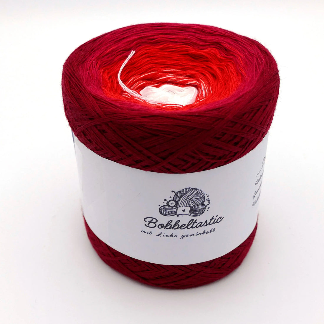 Bobbel Farbverlaufsgarn Ombre Rot Bobbeltastic