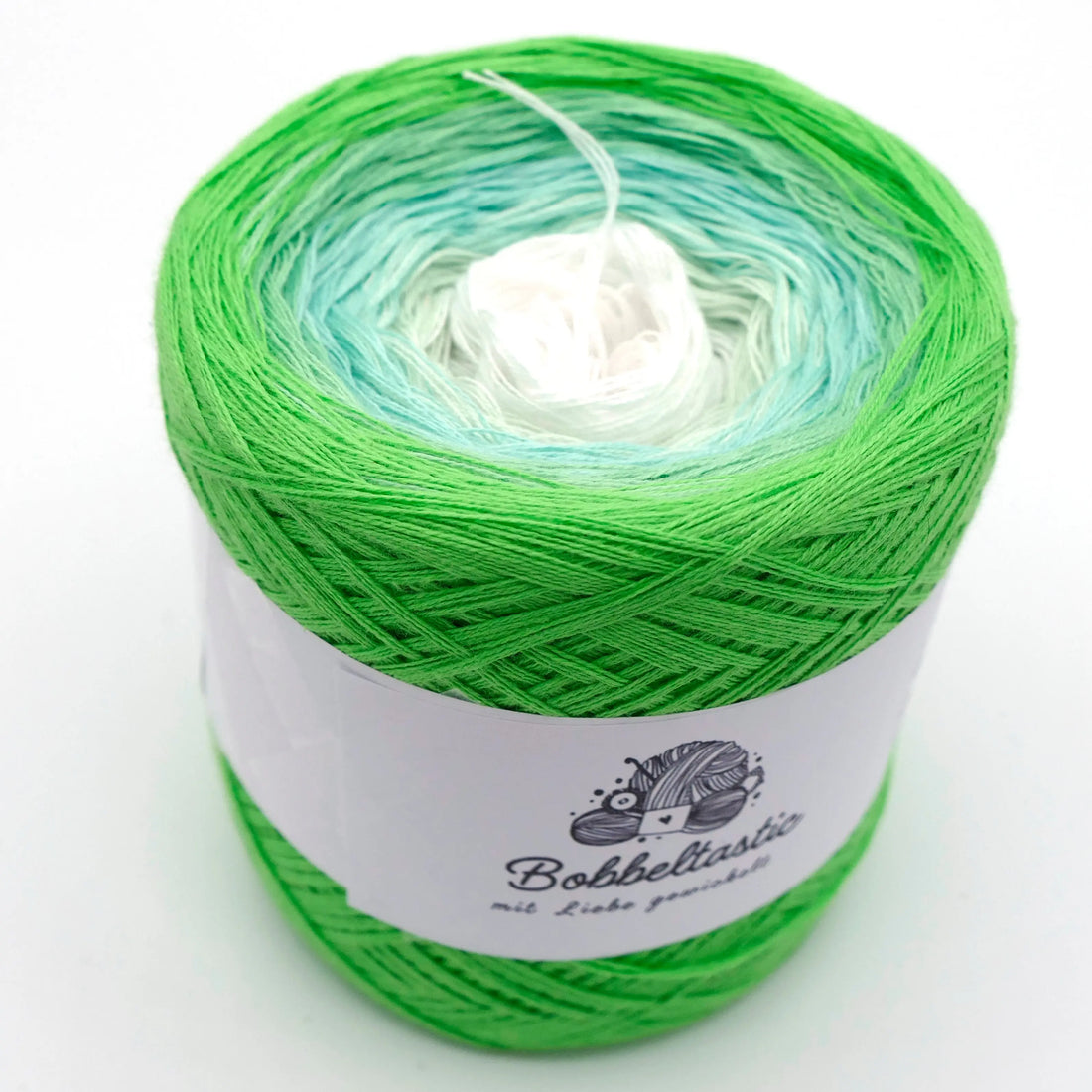 Bobbel Farbverlaufsgarn Ombre Hellgrün Bobbeltastic