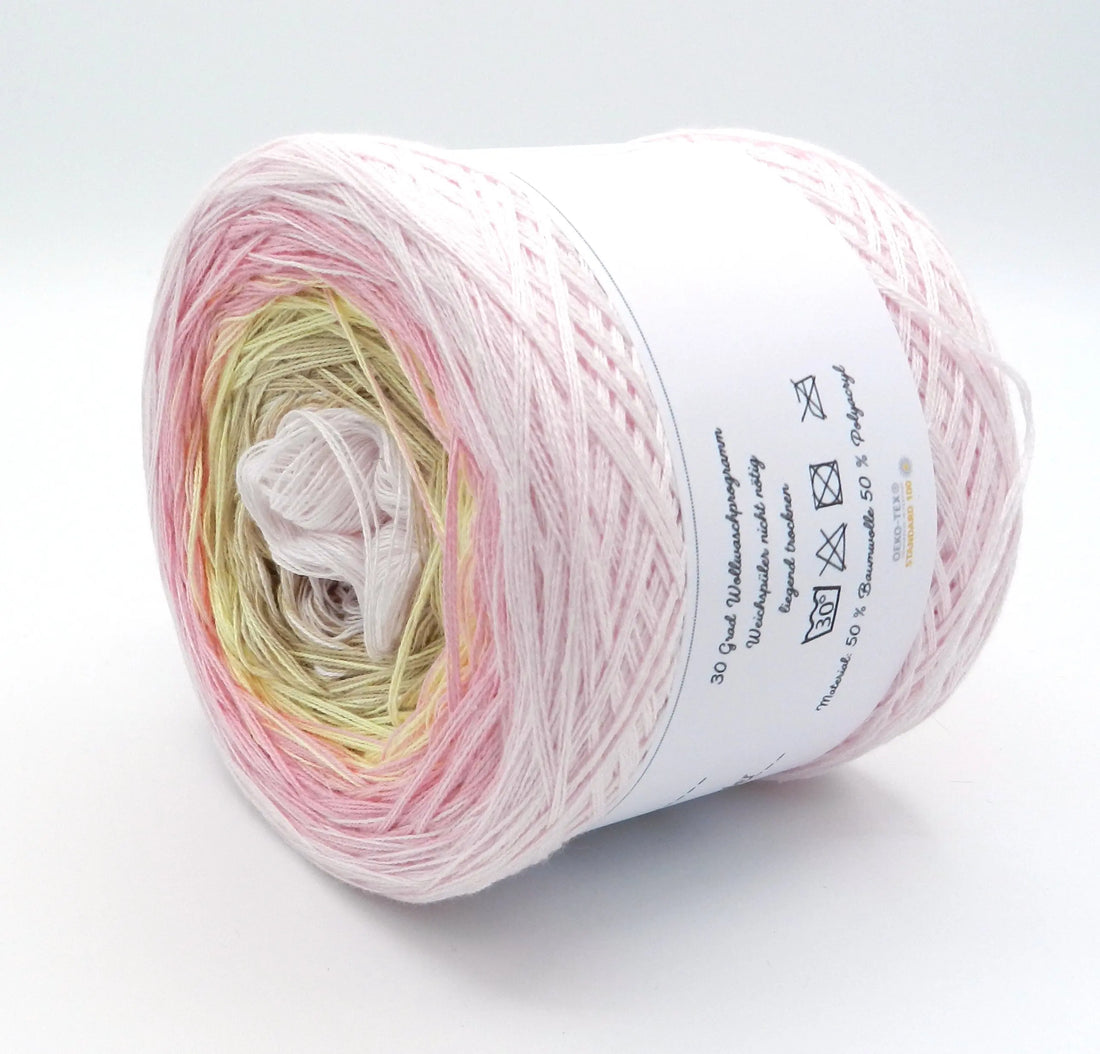 Bobbel Farbverlaufsgarn Rose Vanilla Dream - Bobbeltastic
