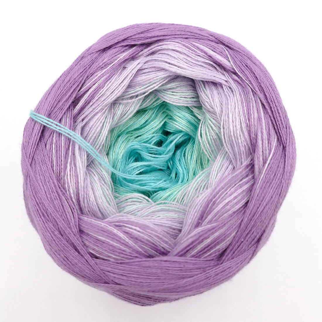 Bobbel Farbverlaufsgarn Lavendel Minze Bobbeltastic