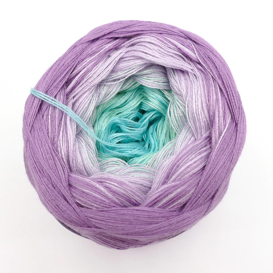Bobbel Farbverlaufsgarn Lavendel Minze Bobbeltastic