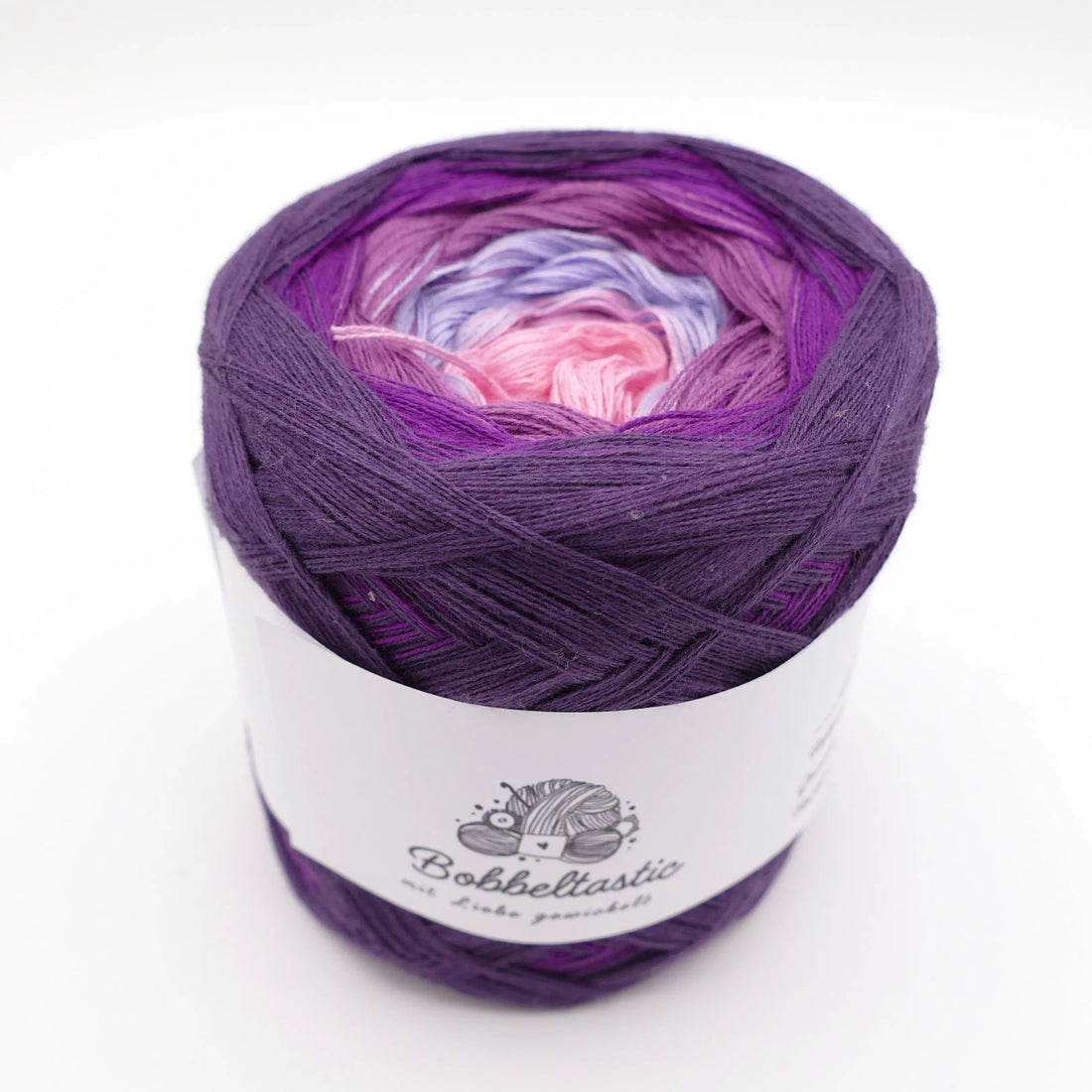 Bobbel Farbverlaufsgarn Lila Regen Bobbeltastic