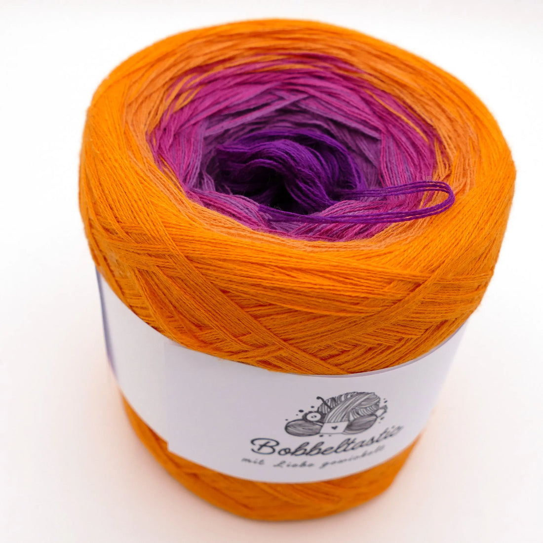 Bobbel Farbverlaufsgarn Veilchen Mango Bobbeltastic