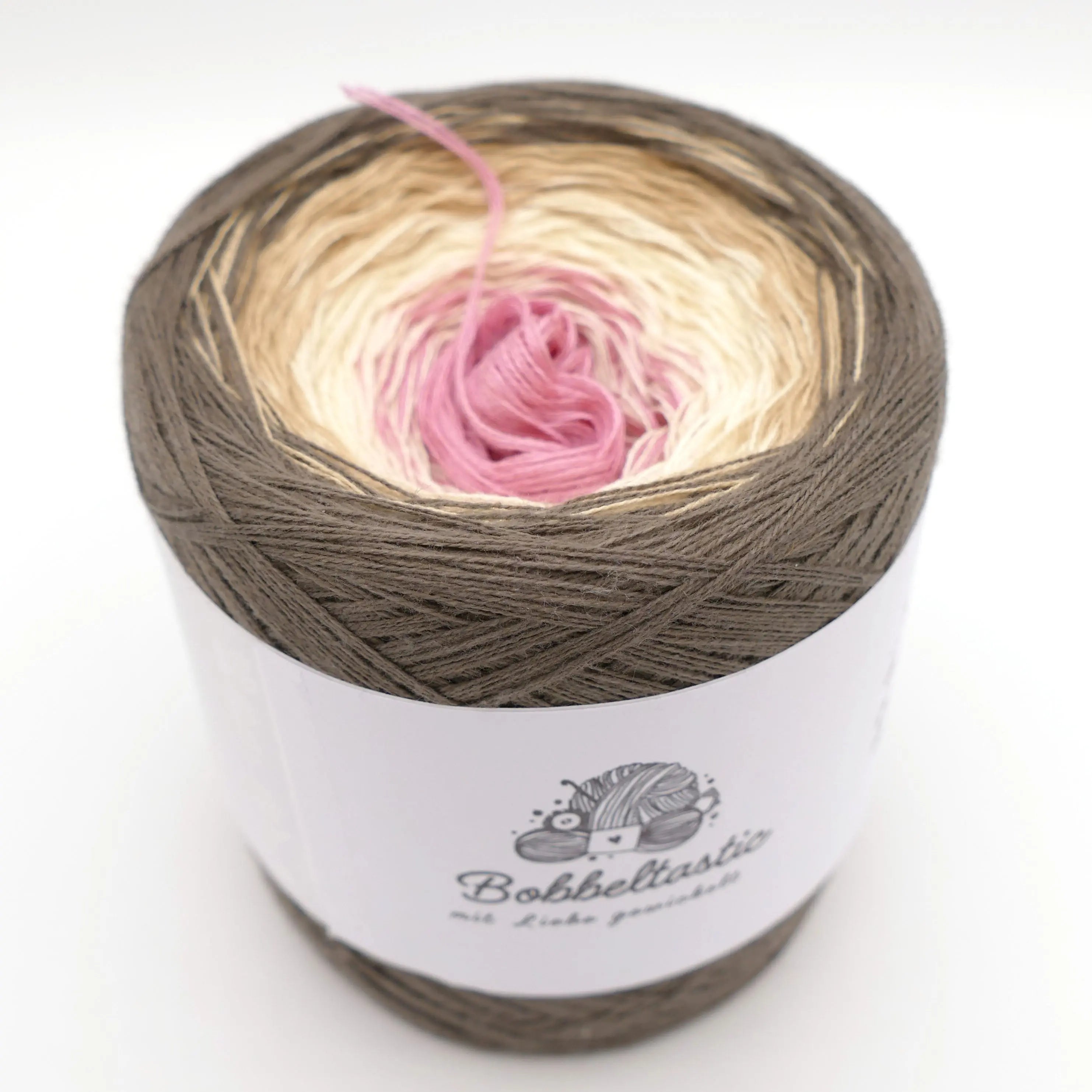 Bobbel Farbverlaufsgarn Taupeblush Bobbeltastic