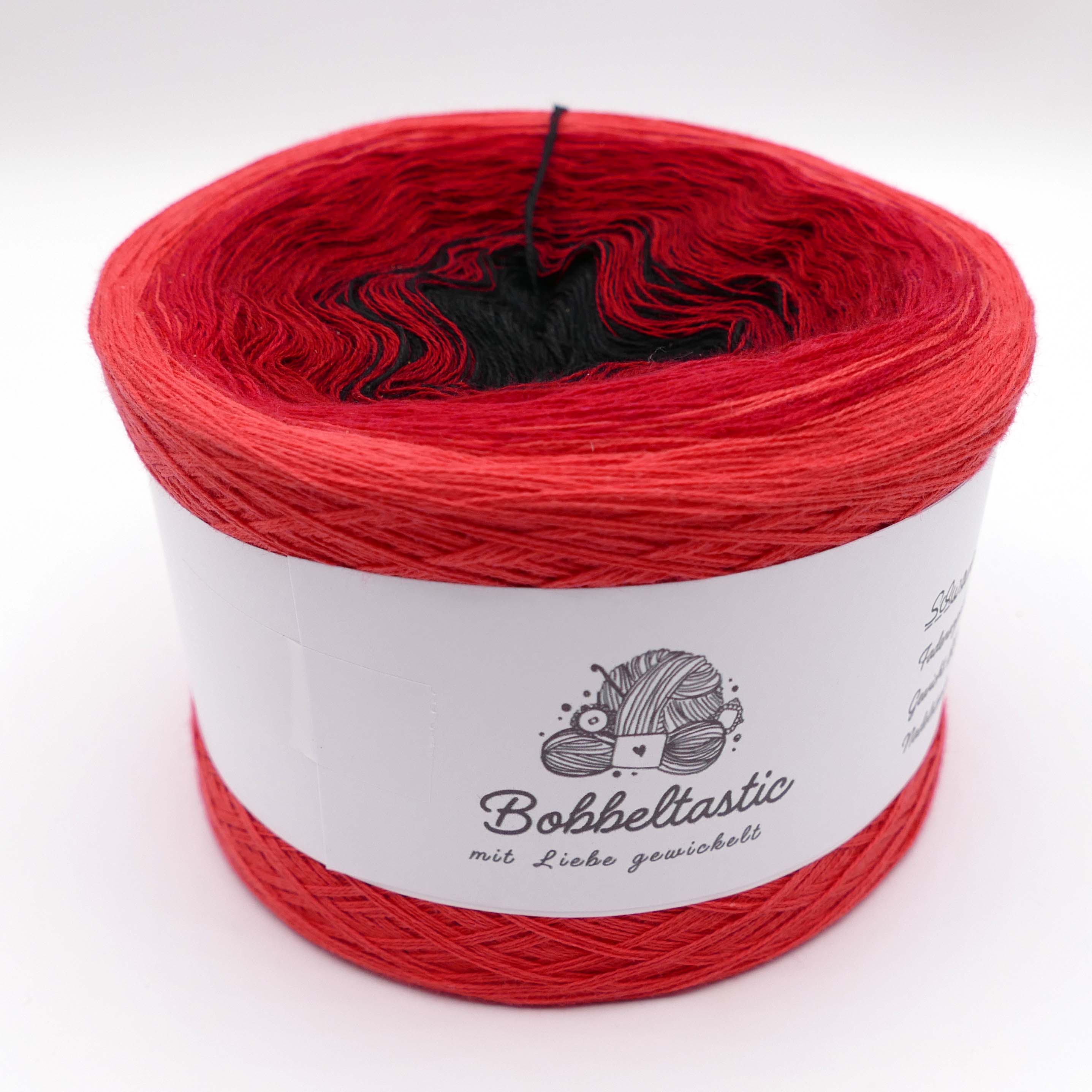 Bobbel Farbverlaufsgarn schwarze Rose