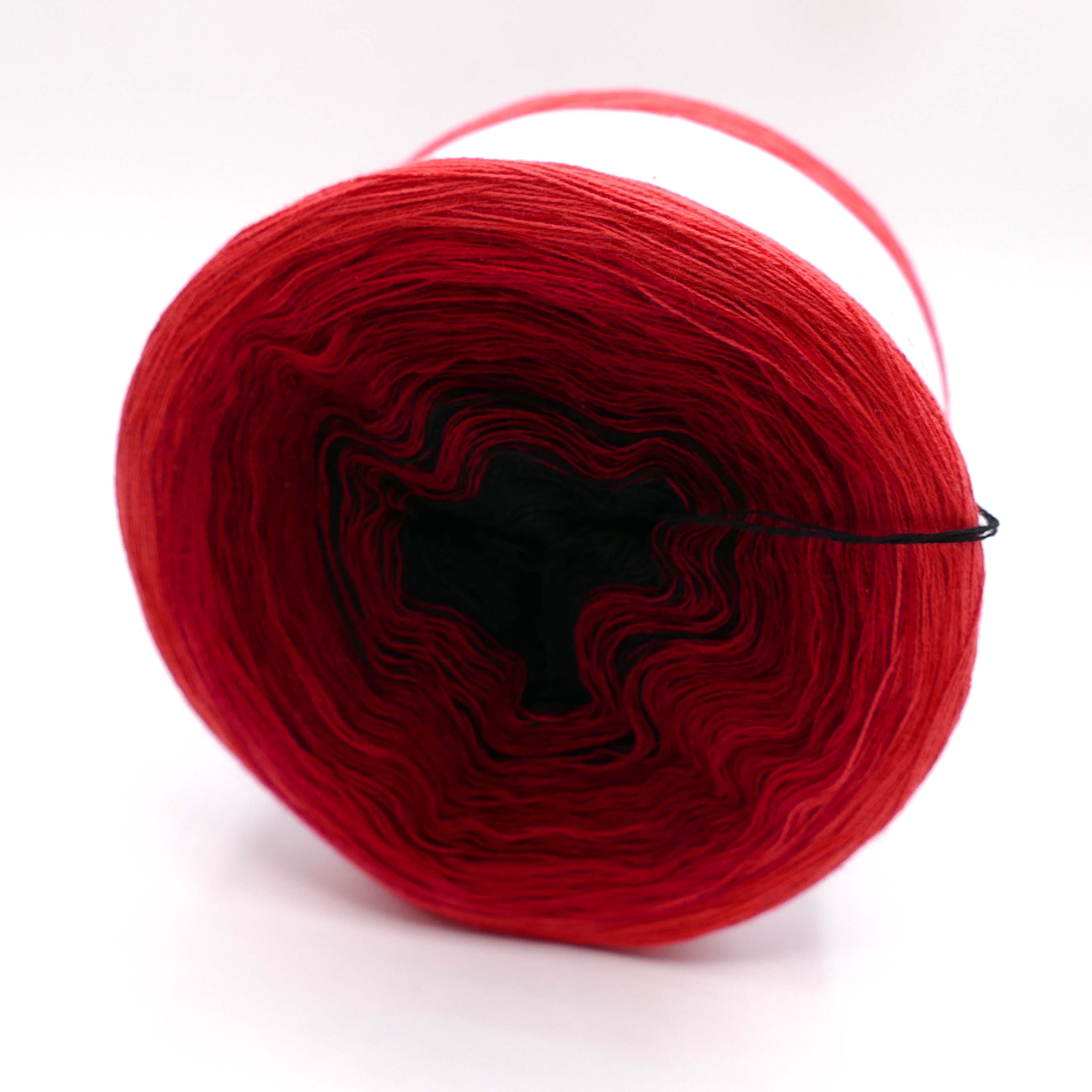 Bobbel Farbverlaufsgarn schwarze Rose