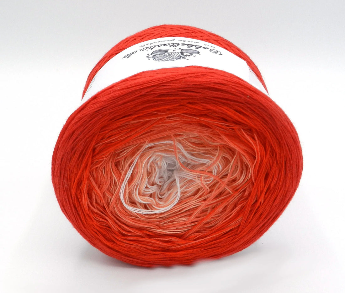 Bobbel Farbverlaufsgarn Lipstick 3-fädig 1,30Eur/100M Wolle Garn Bobbeltastic