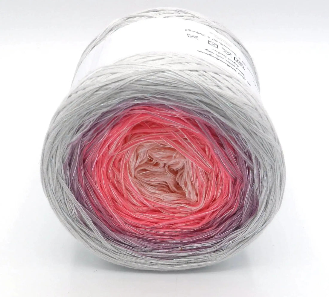 Bobbel Farbverlaufsgarn Pink Diamond 3-fädig 1,30Eur/100M Wolle Garn Bobbeltastic