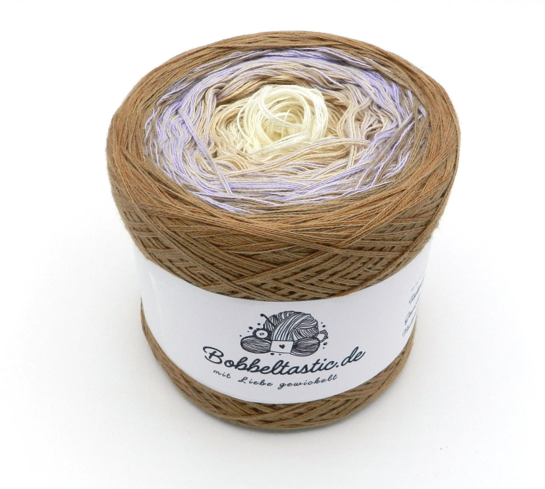 Bobbel Farbverlaufsgarn Lavendel Woods  3-fädig 1,30Eur/100M Wolle Garn Bobbeltastic