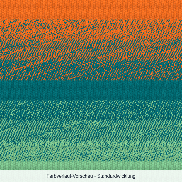 Jungle Sunrise Farbverlauf-Bobbel in Mandarine, Dschungel und Gurke