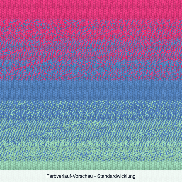 Rosenhorizont: Farbverlauf in Fuchsia, Ciel und Pistazie